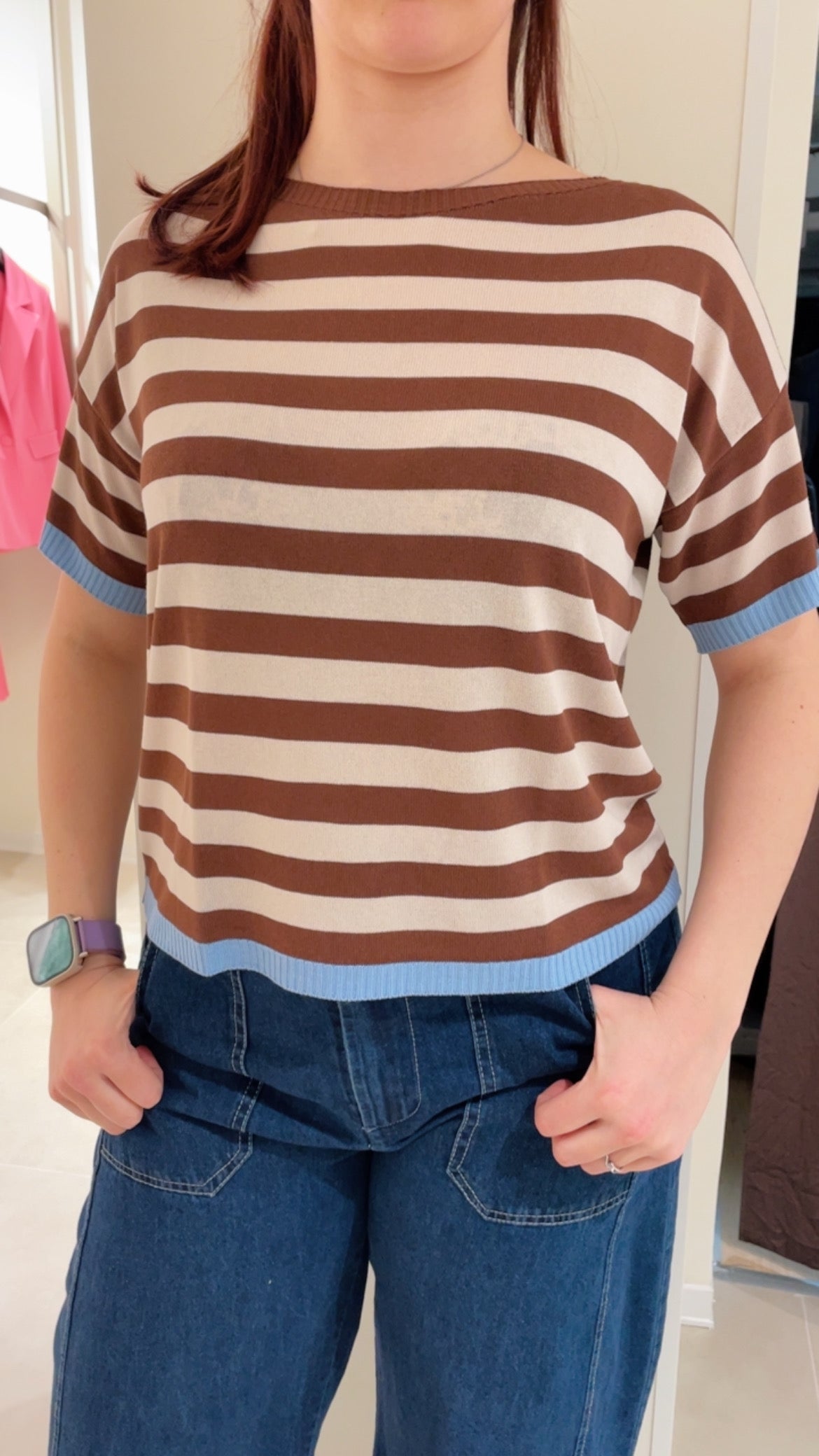 Maglia in filato a righe