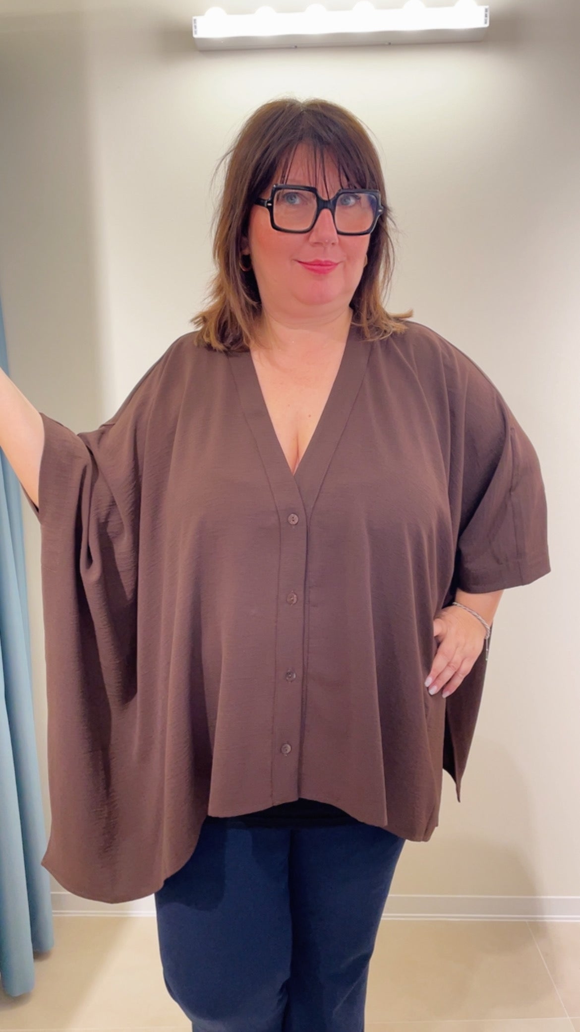 Blusa poncho mat curvy