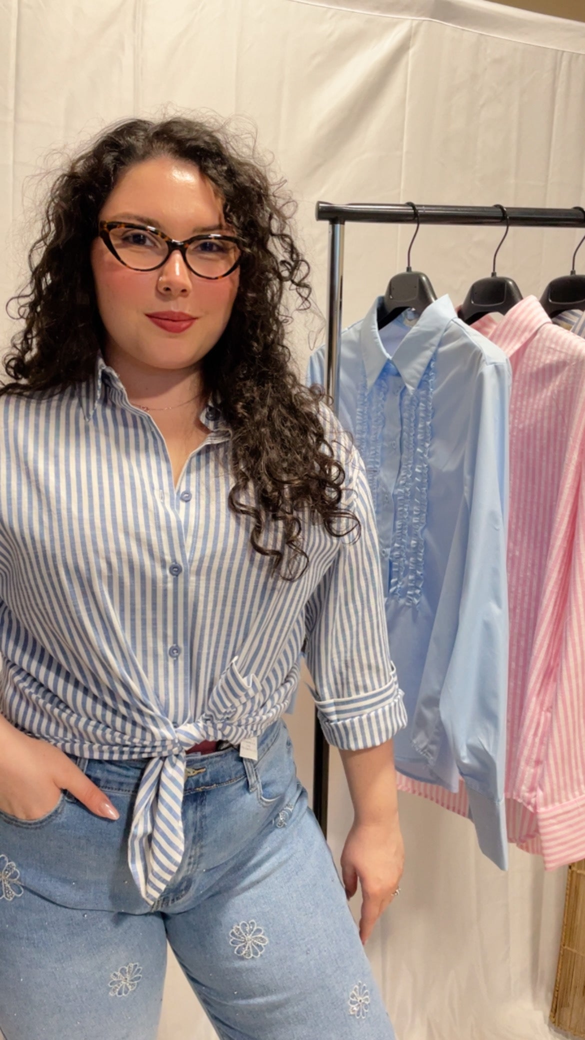 Camicia Anna Rosa e Blu