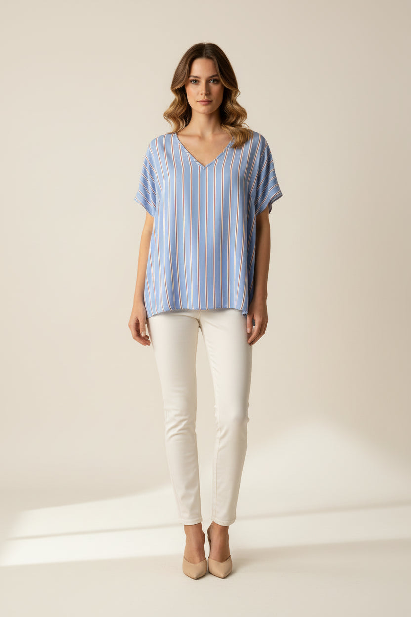 Luisa viola blusa righe