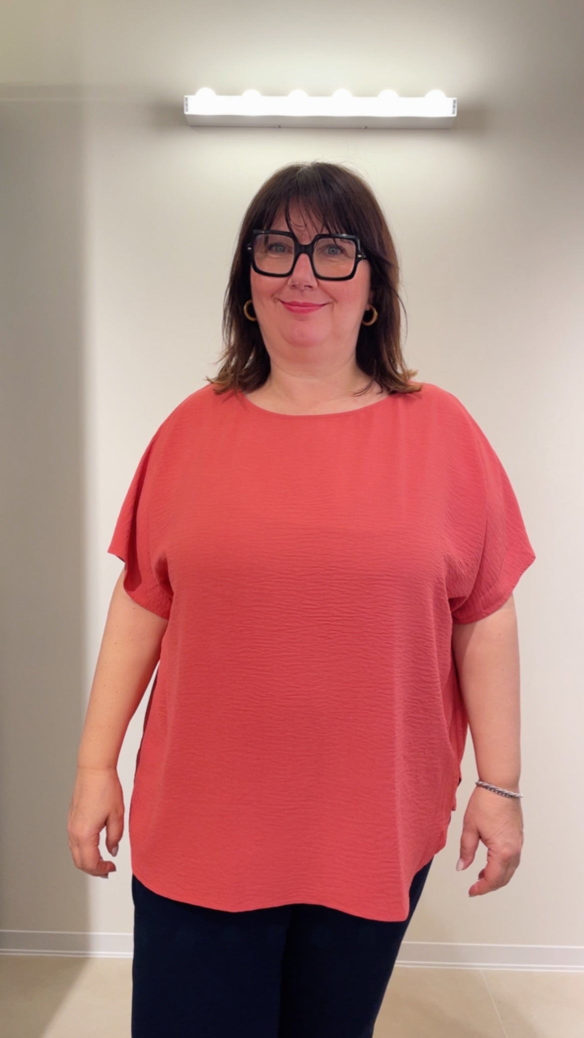 Blusa girocollo mat