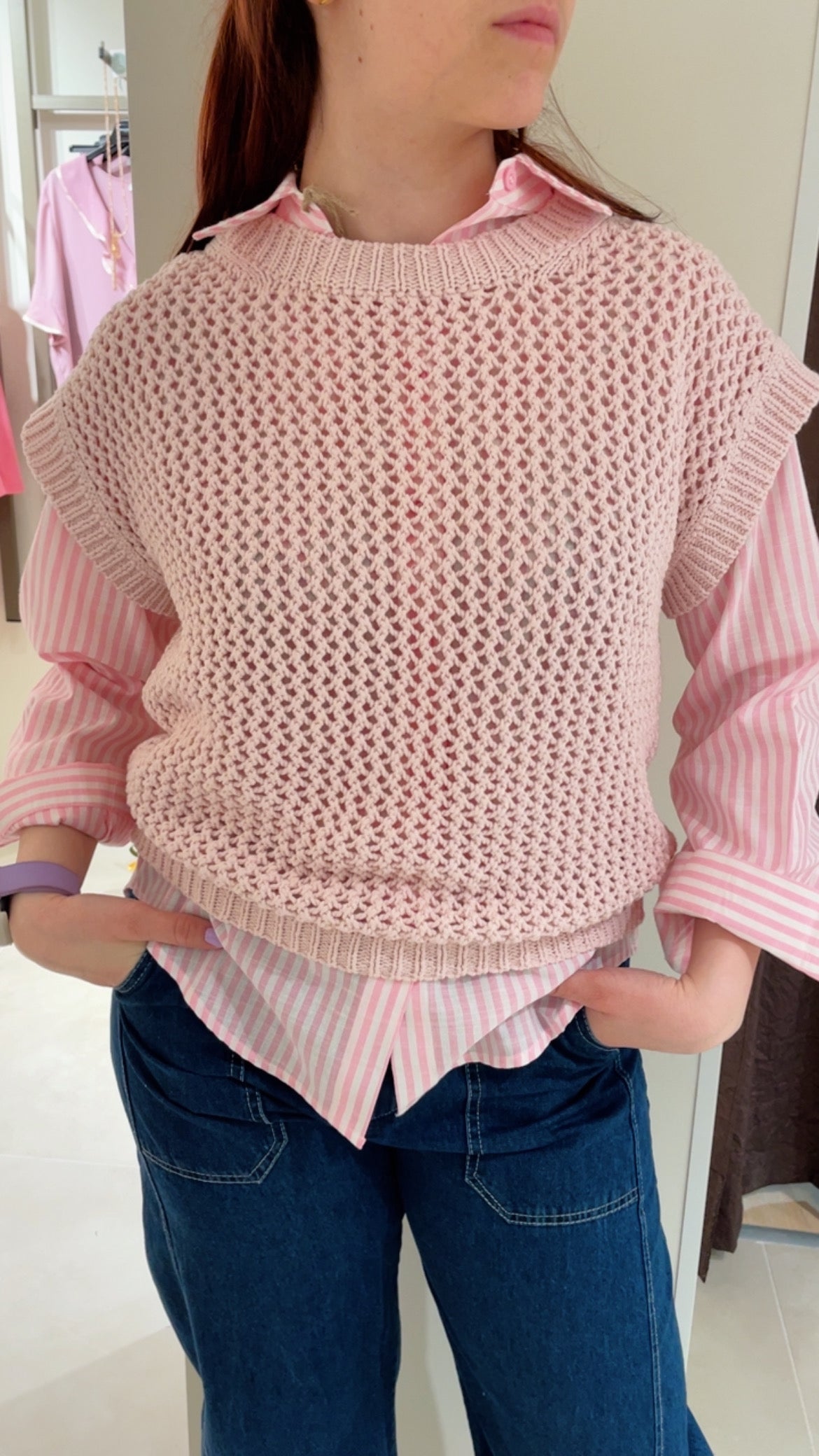 Maglioncino Gilet Traforato