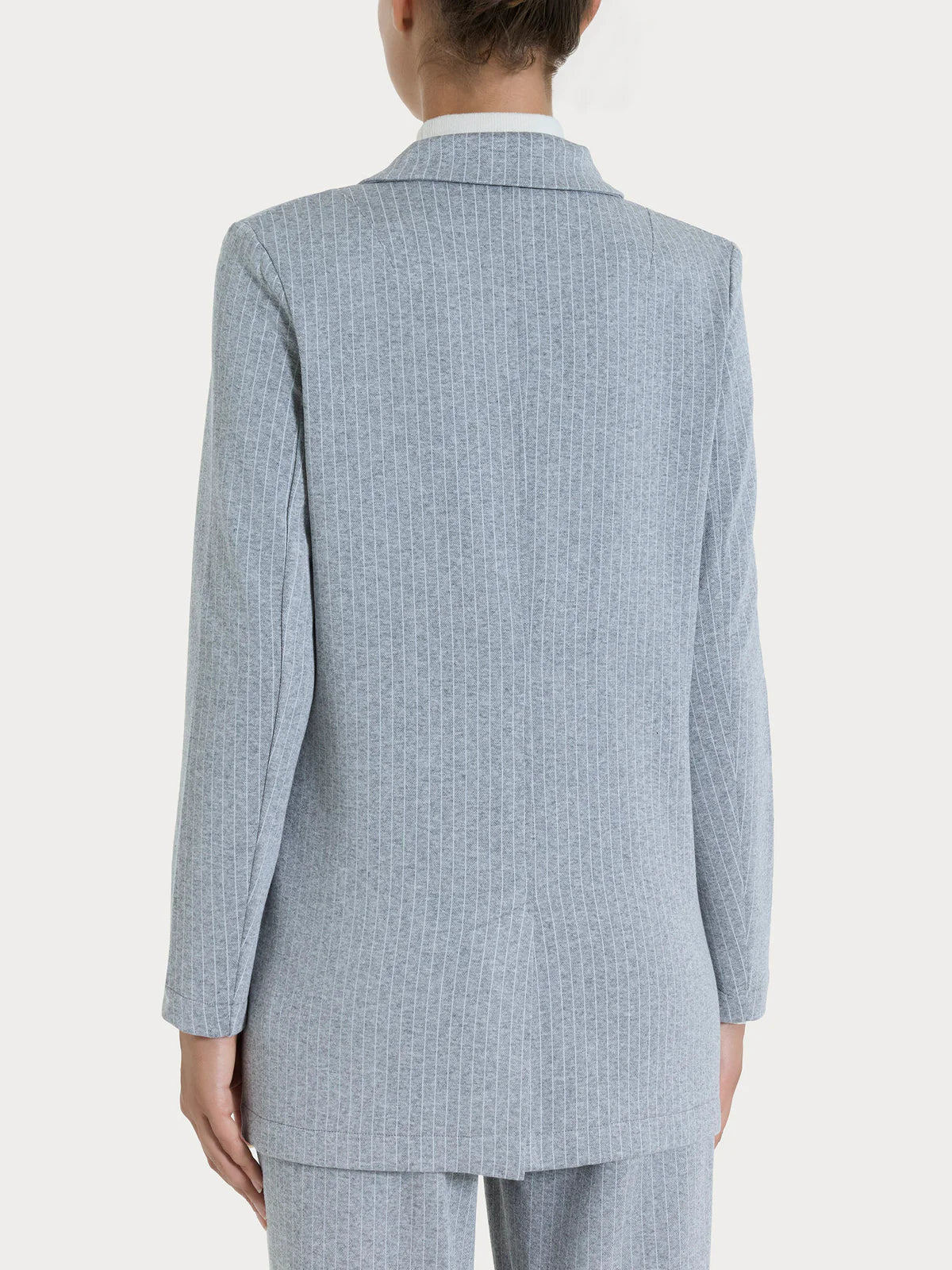 Ragno Blazer over eco jacquard gessato