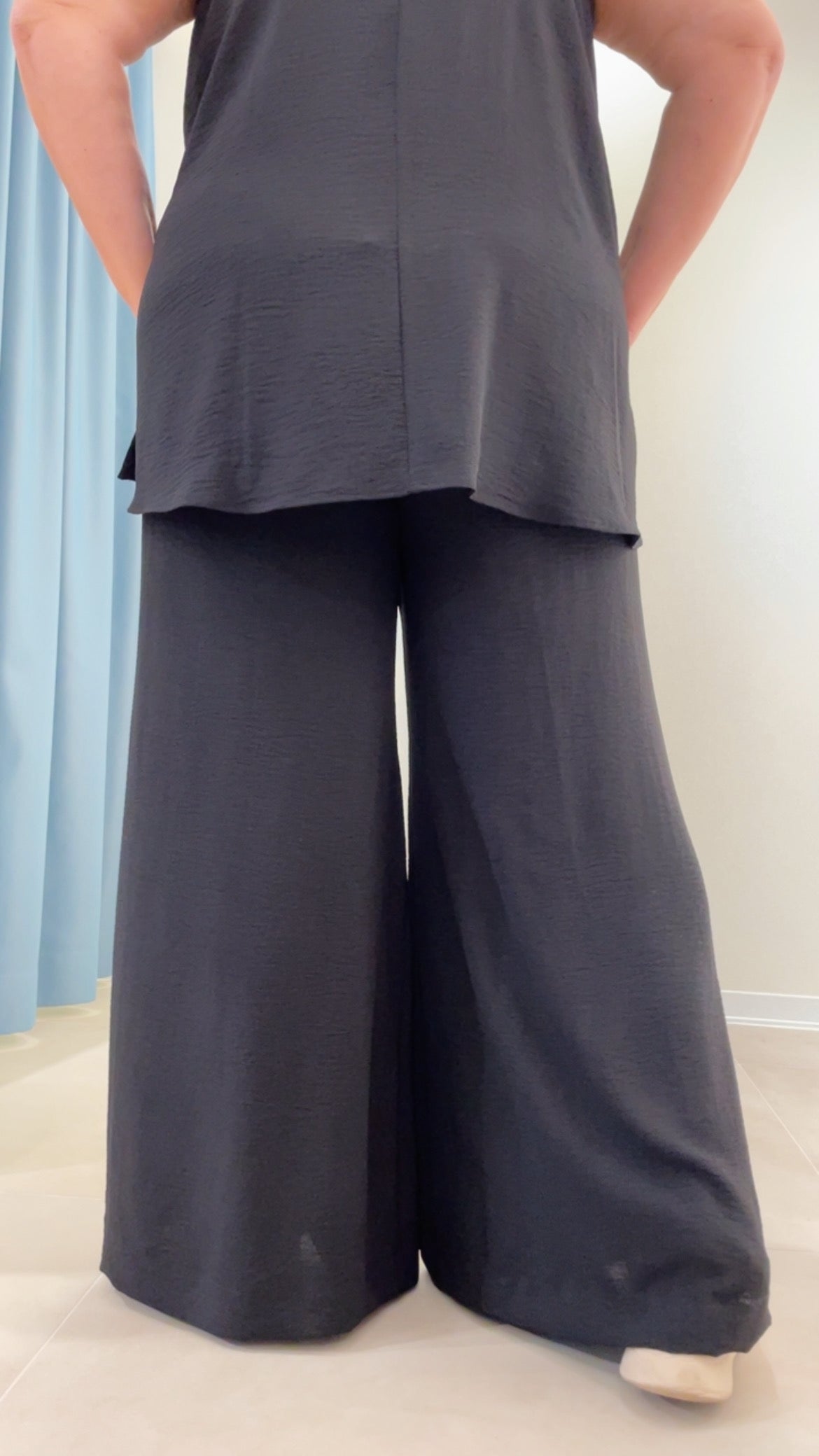 Pantalone Mat palazzo nero