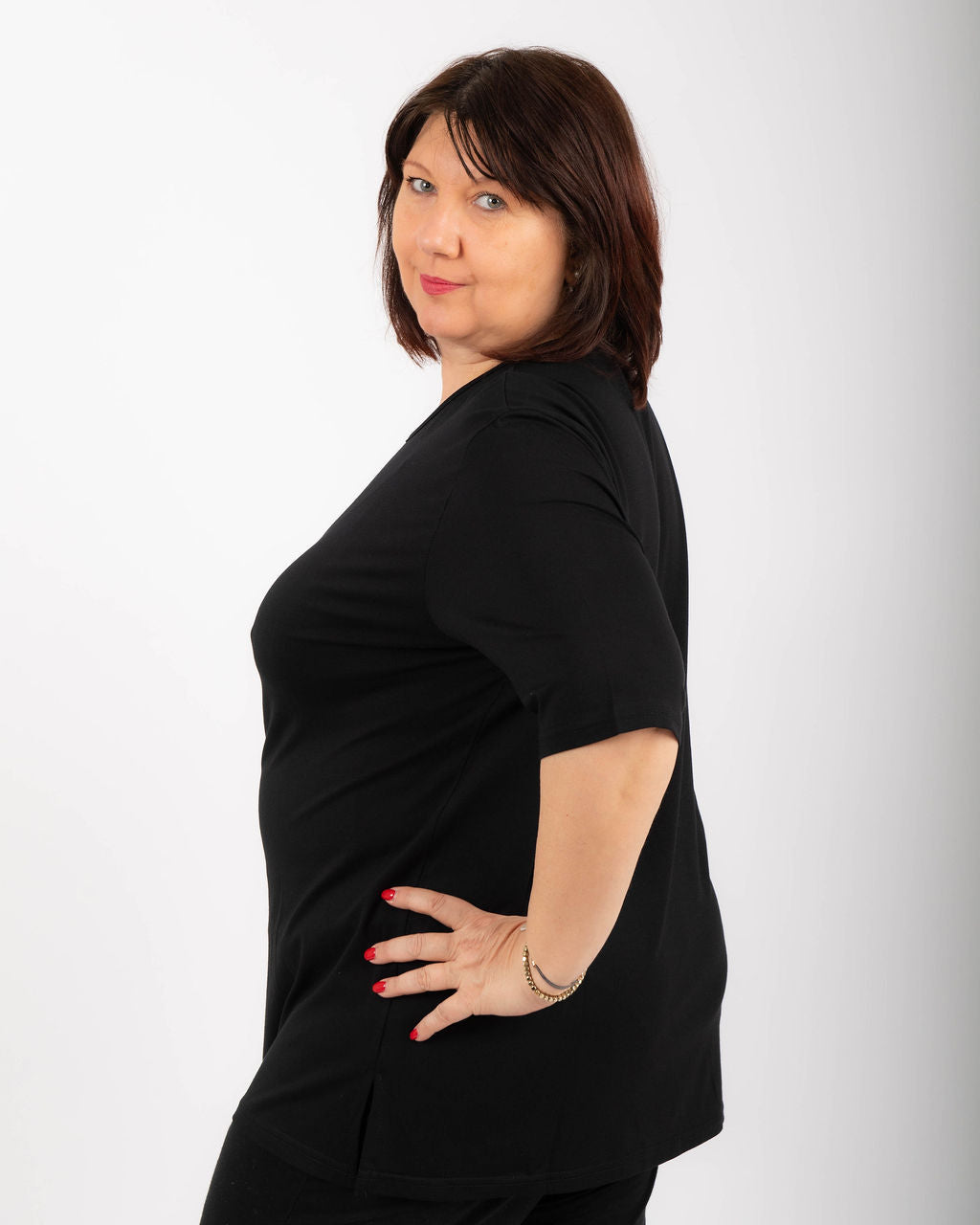 T-shirt Curvy basic