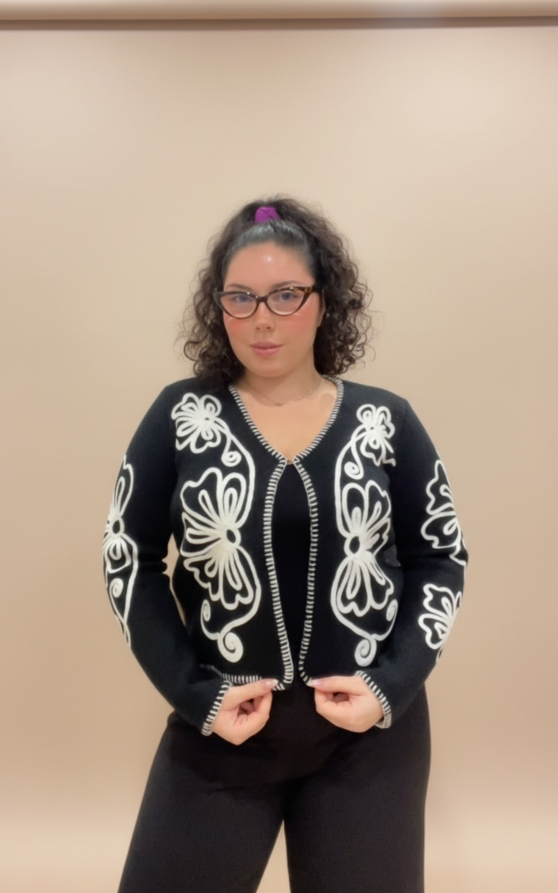 Giacca Cardigan Ricamo