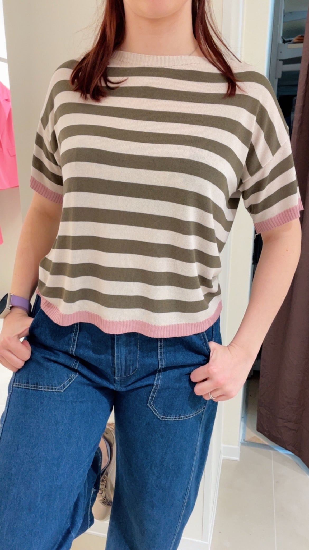 Maglia in filato a righe