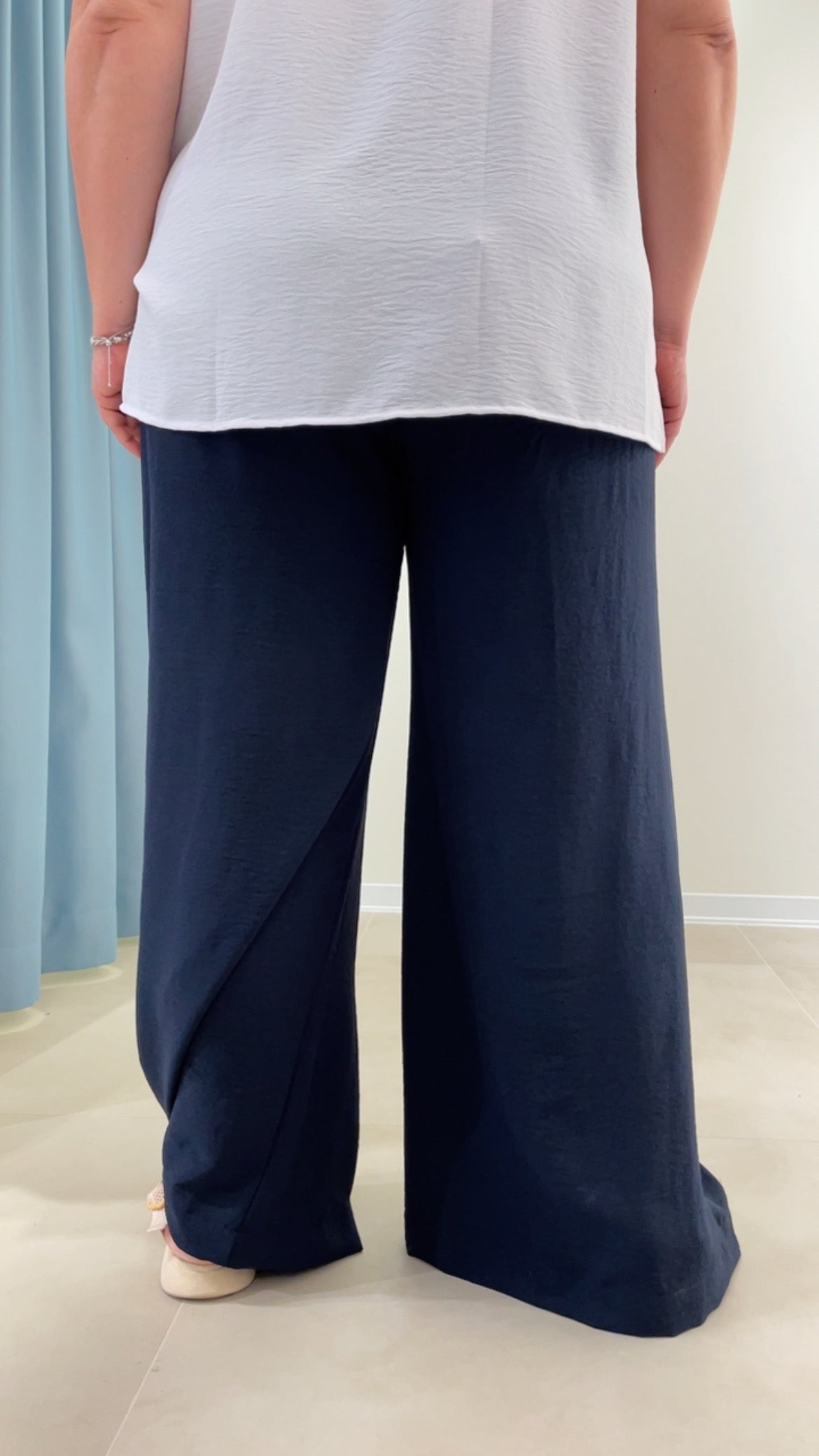 Pantalone mat Palazzo Blu