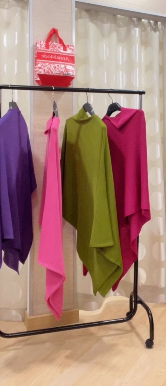 Poncho Maglia lana