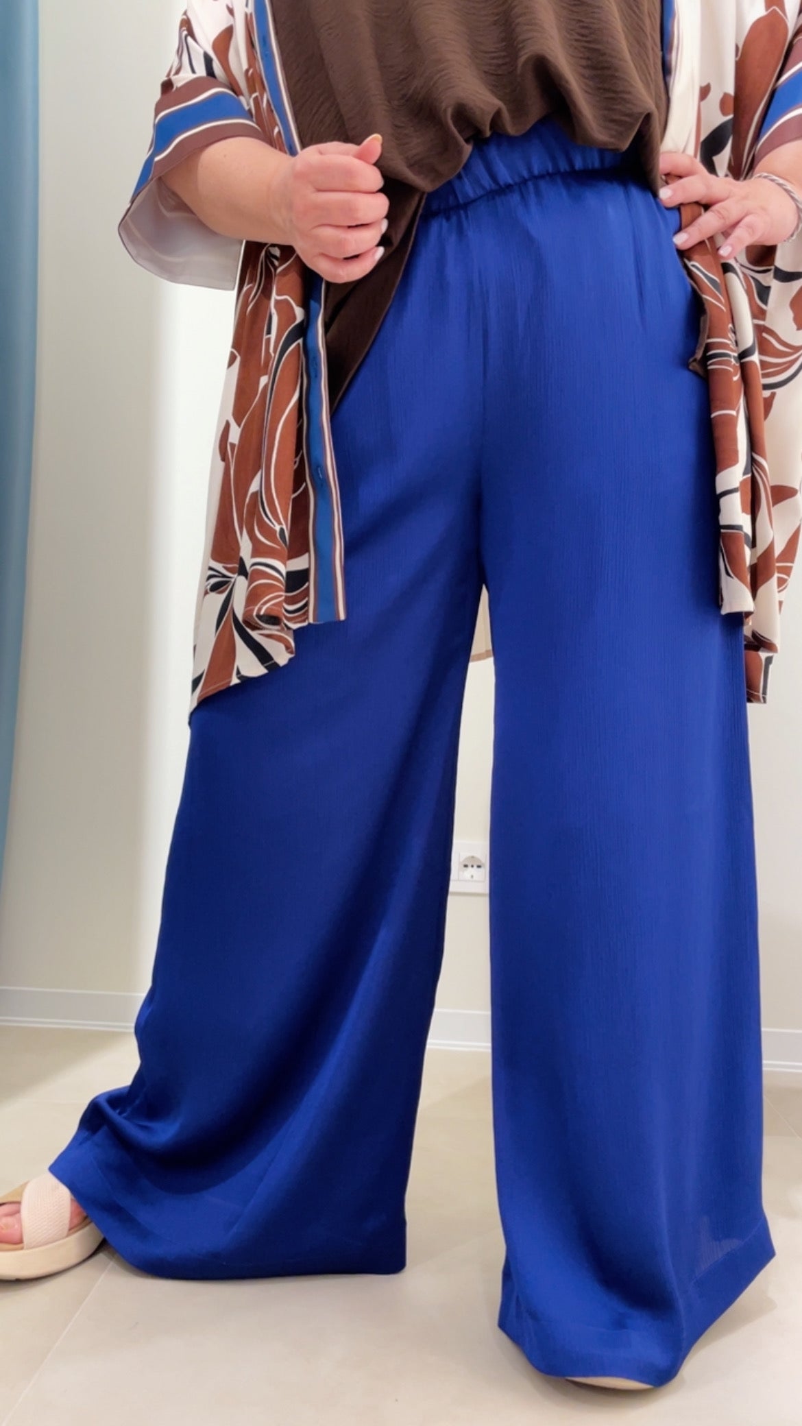 Pantalone Mat palazzo Bluette