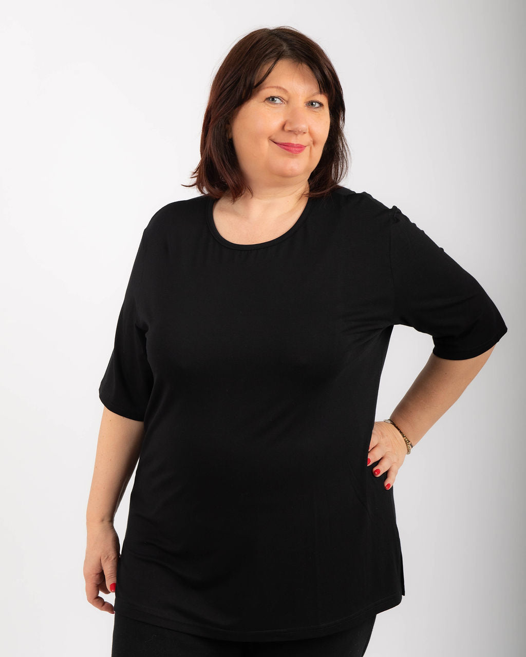 T-shirt Curvy basic
