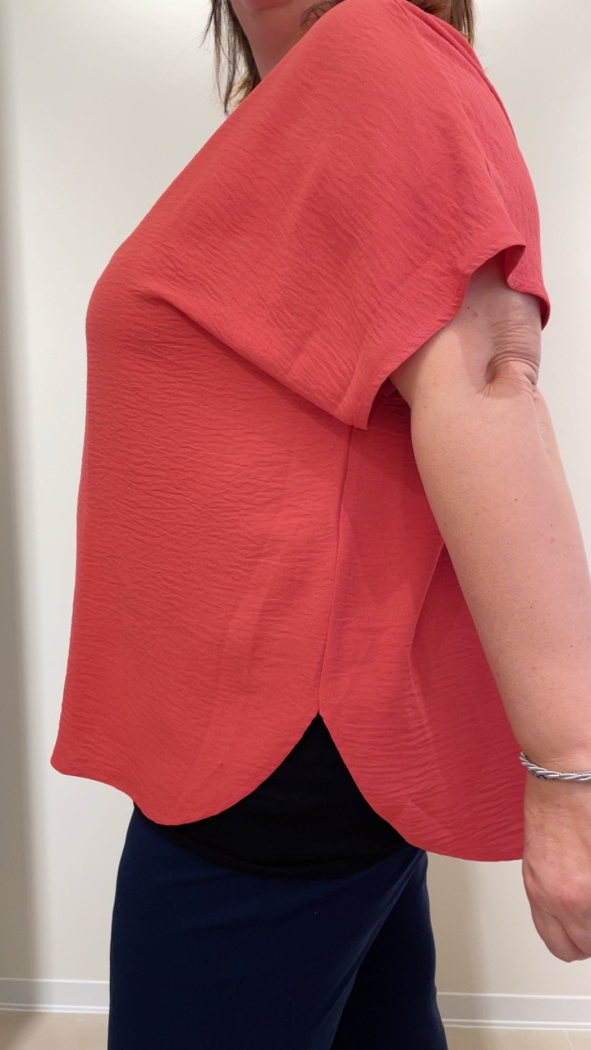 Blusa girocollo mat