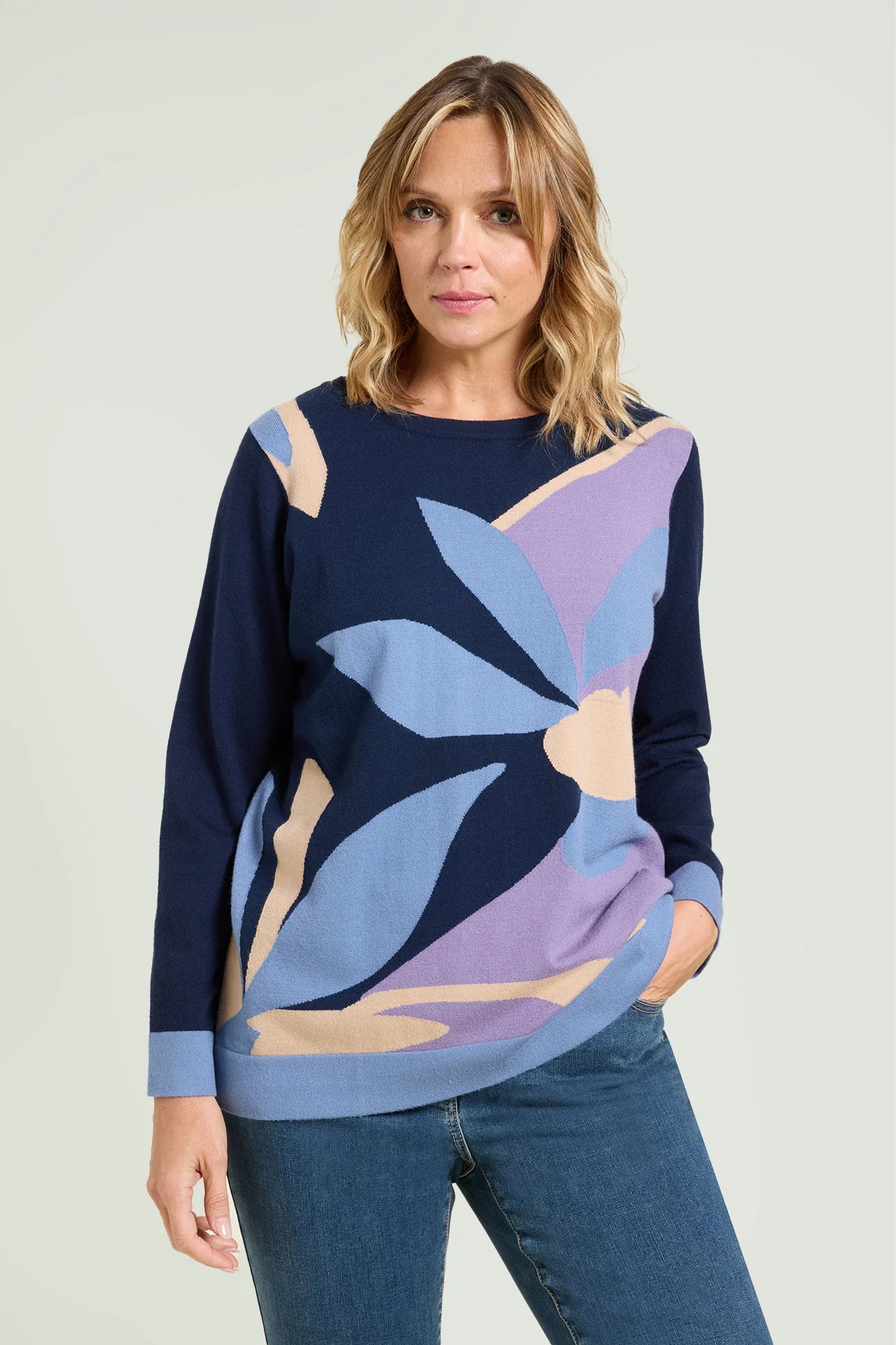 Maglia intarsio taglie comode