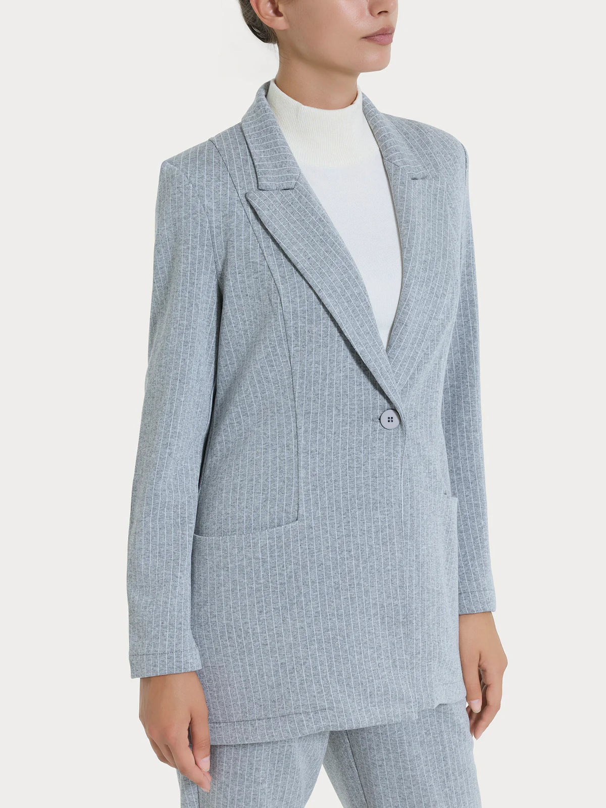 Ragno Blazer over eco jacquard gessato