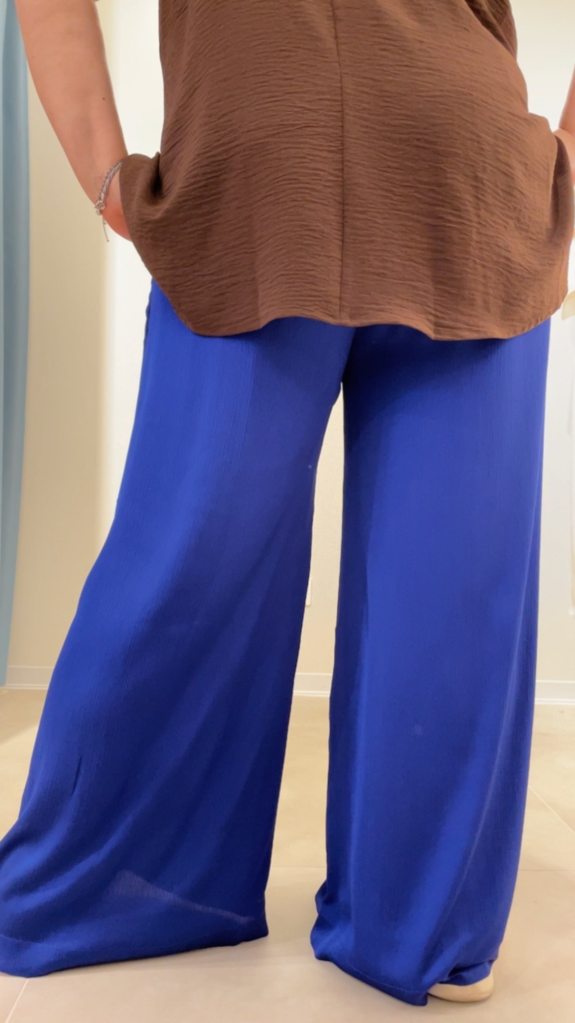 Pantalone Mat palazzo Bluette