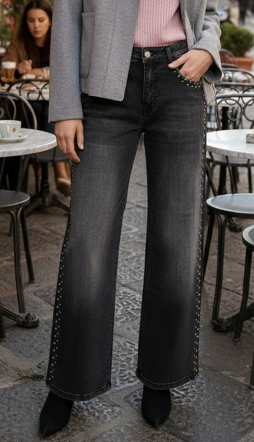 Jeans Palazzo Borchie Shopia