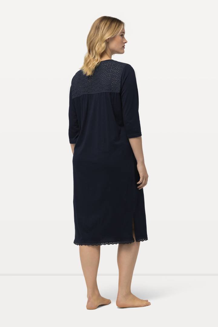 CAMICIA DA NOTTE BLU MODA CURVY