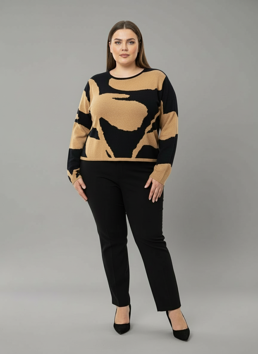 Luisa Viola maglia intarsio blu