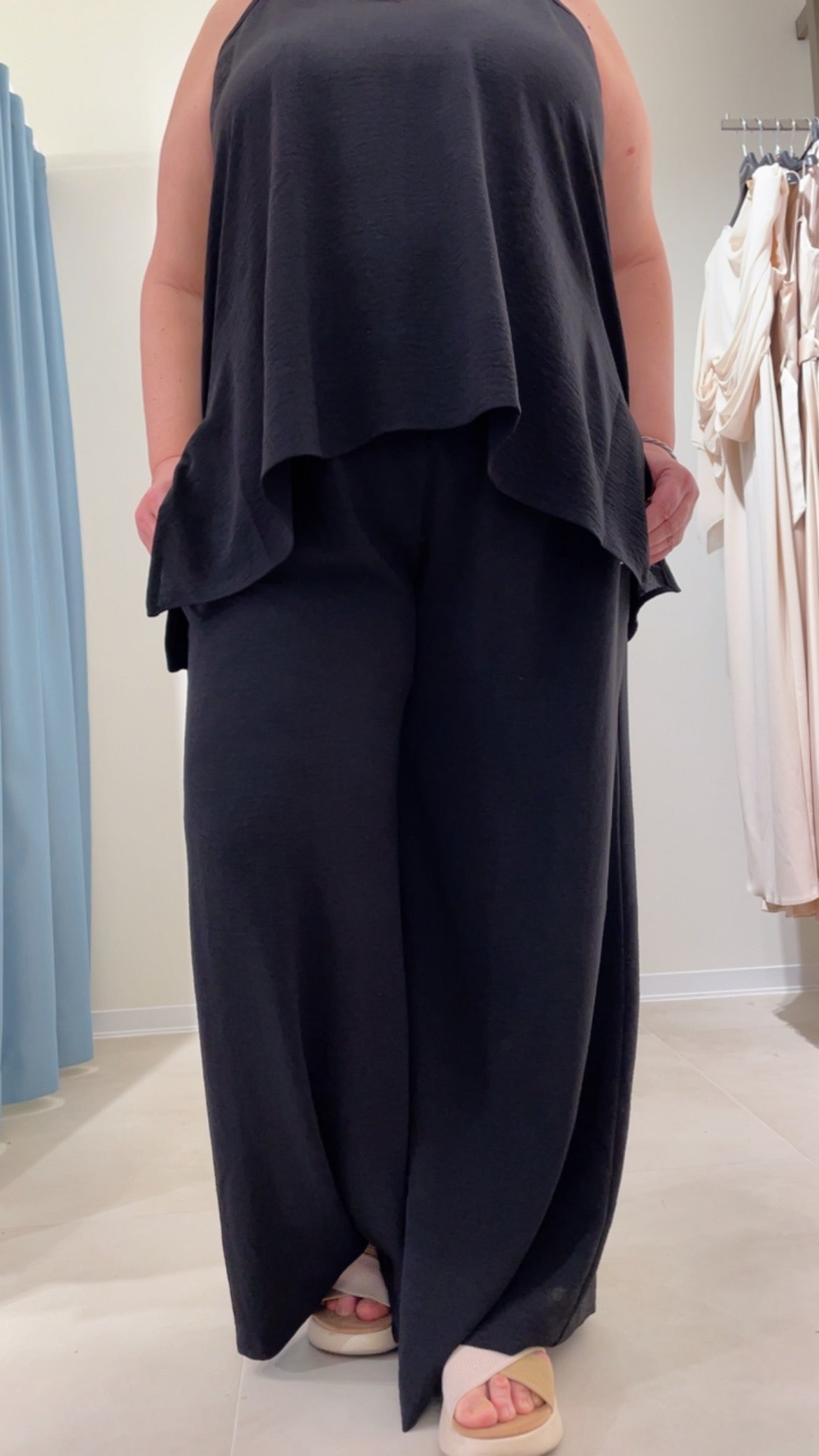 Pantalone Mat palazzo nero