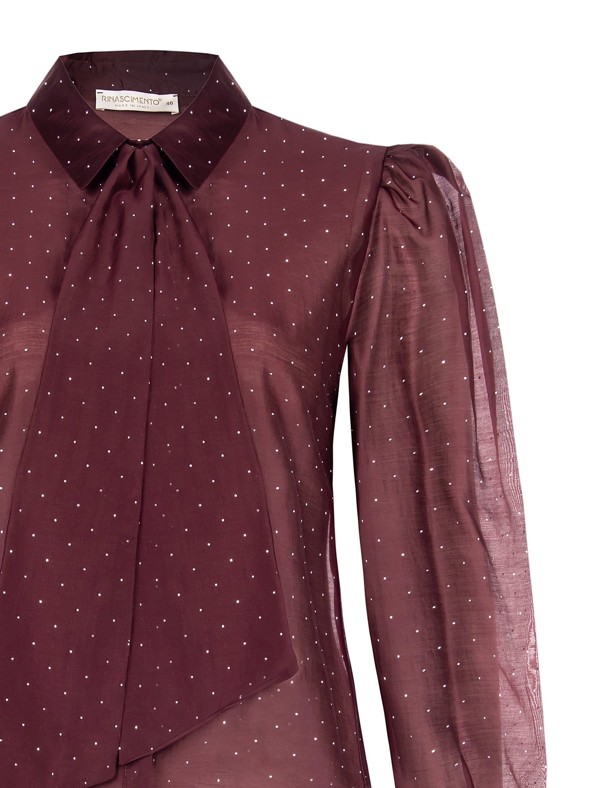 Rinascimento Camicia bordeaux brillantini