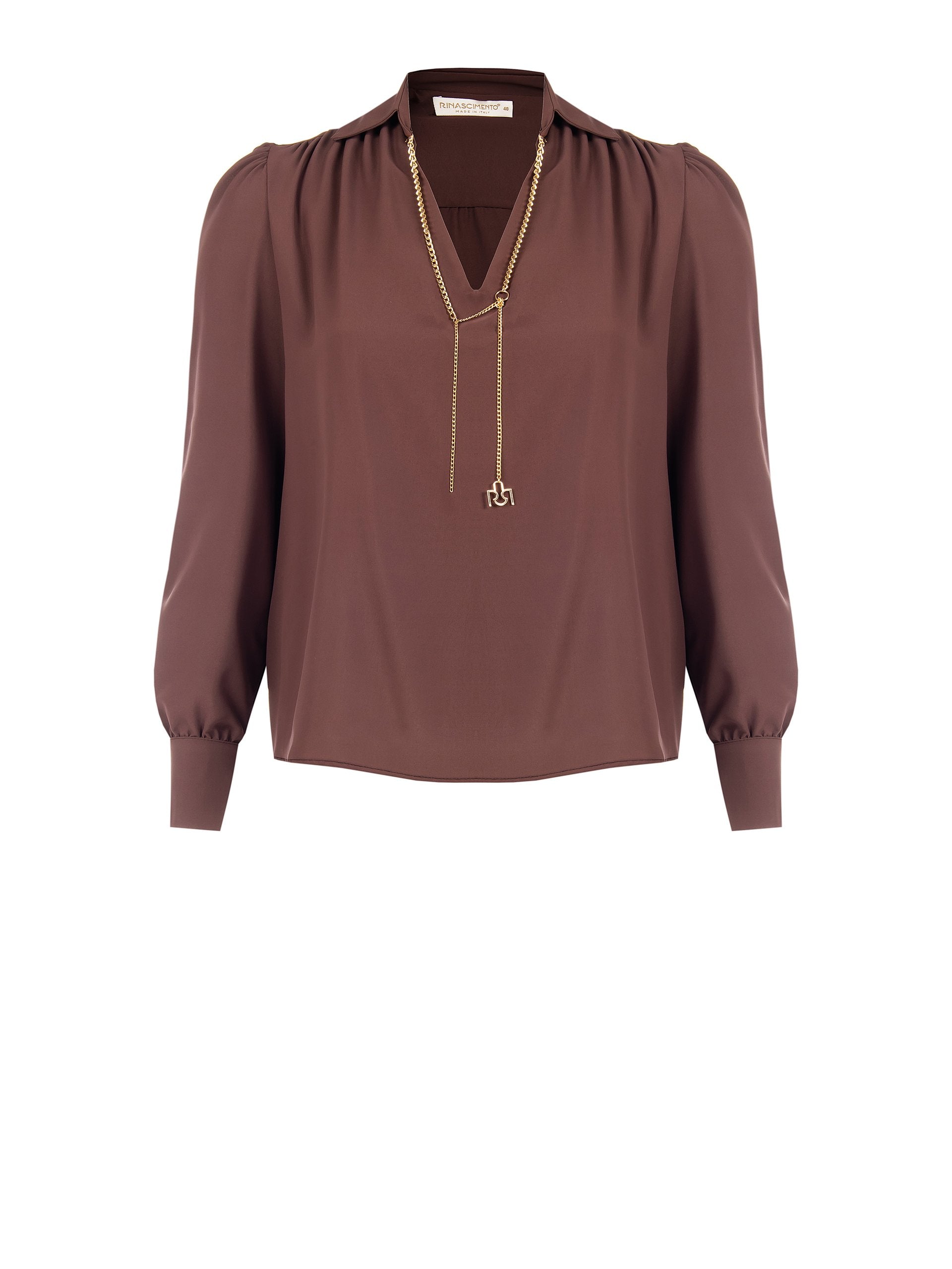 Rinascimento Curvy Blusa cioccolato