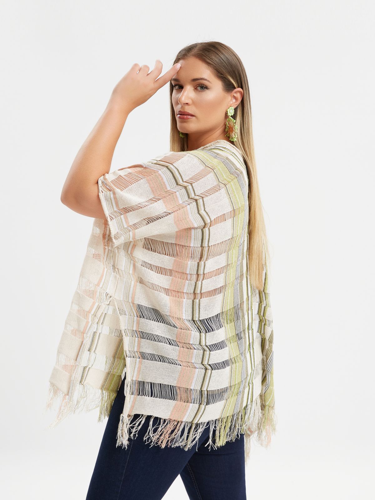 Maglia Poncho Per moda Curvy