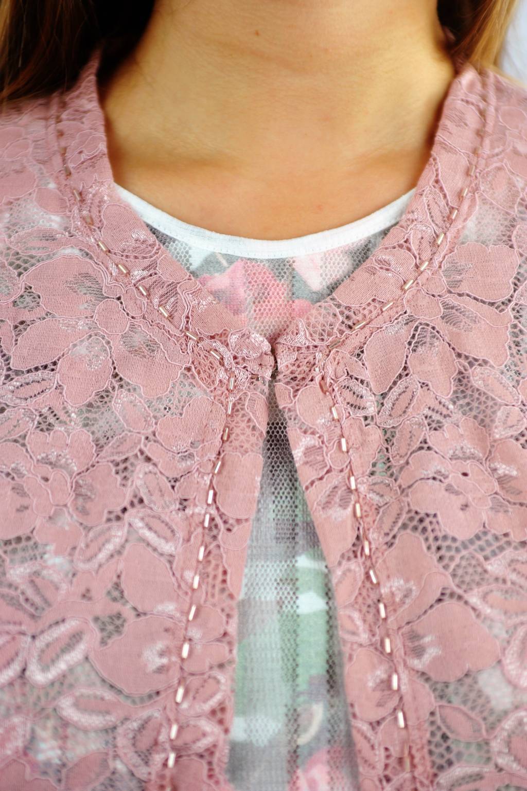 GIACCA IN PIZZO ROSA ANTICO